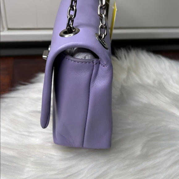 Marc Jacobs The Dual Chain Strap Mini Bag Purple Shoulder Bag, Dust Bag NWT - Picture 7 of 17